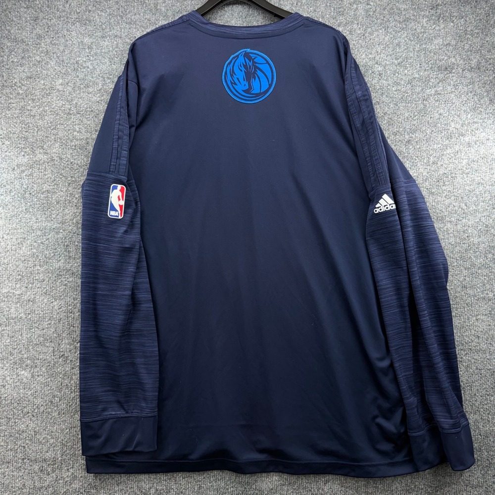 Adidas Dallas Mavericks NBA Shooting Shirt Mens 3XL Navy Blue AI1828 Long Sleeve - Picture 5 of 13